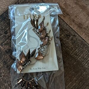 MIA Gold and Brown Earrings